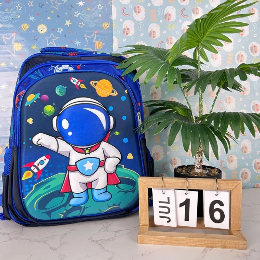 Foto 4 pulgar | Mochila Escolar Astronauta Lapicera Lonchera De 3 Piezas