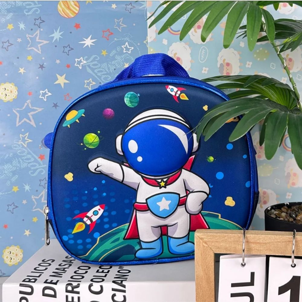 Foto 5 pulgar | Mochila Escolar Astronauta Lapicera Lonchera De 3 Piezas