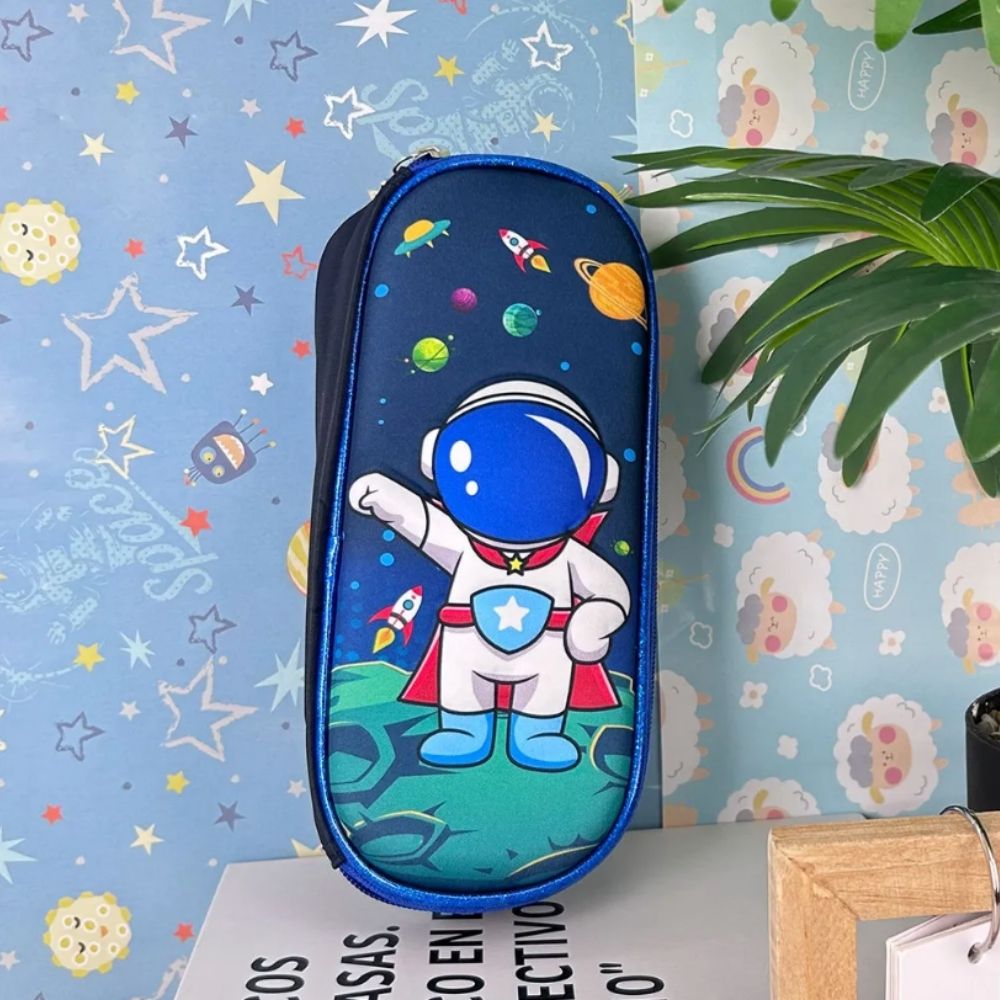 Foto 6 pulgar | Mochila Escolar Astronauta Lapicera Lonchera De 3 Piezas