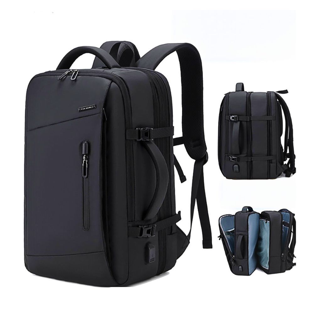 Mochila Porta Laptop Con Puerto De Carga Usb Color Negro