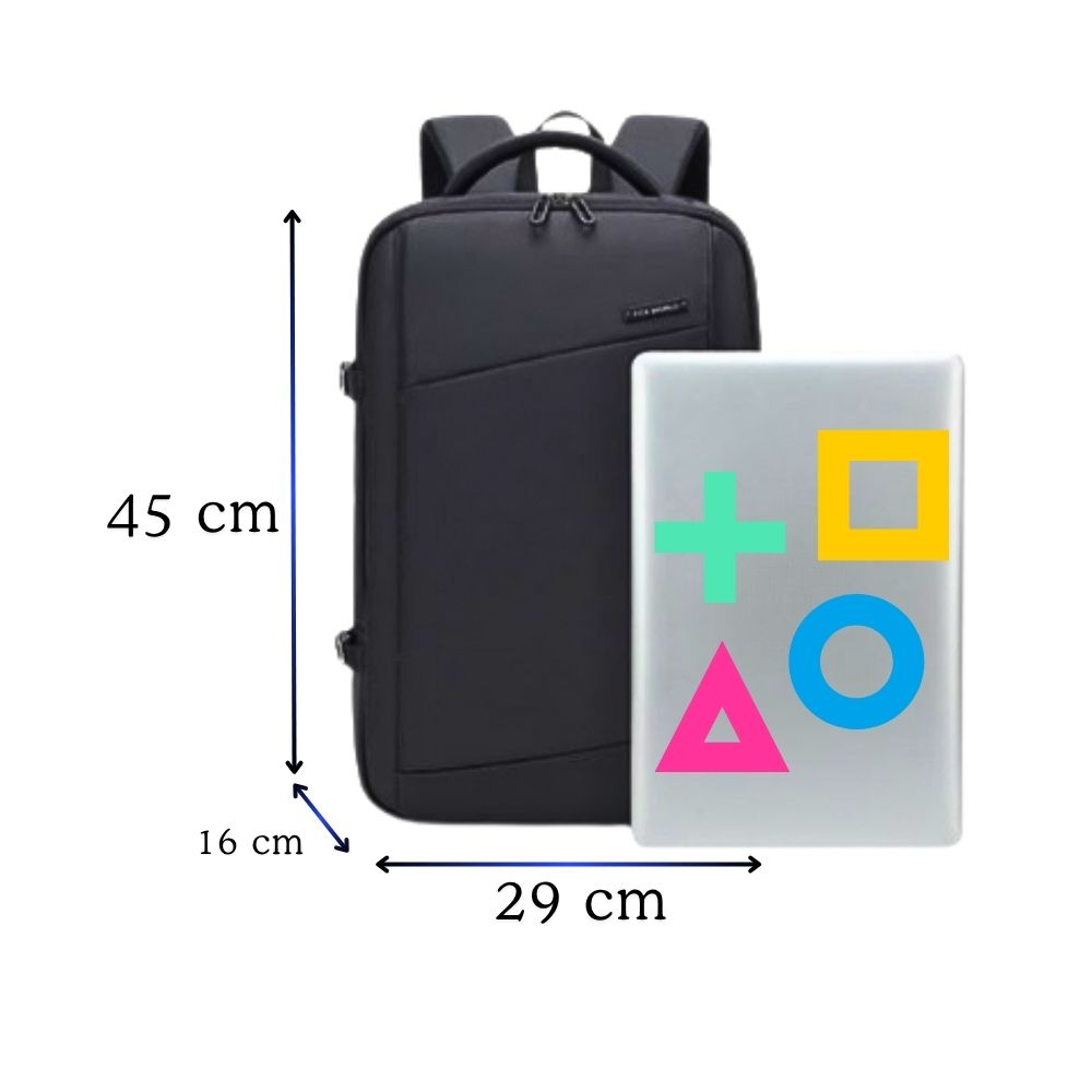 Foto 2 | Mochila Porta Laptop Con Puerto De Carga Usb Color Negro