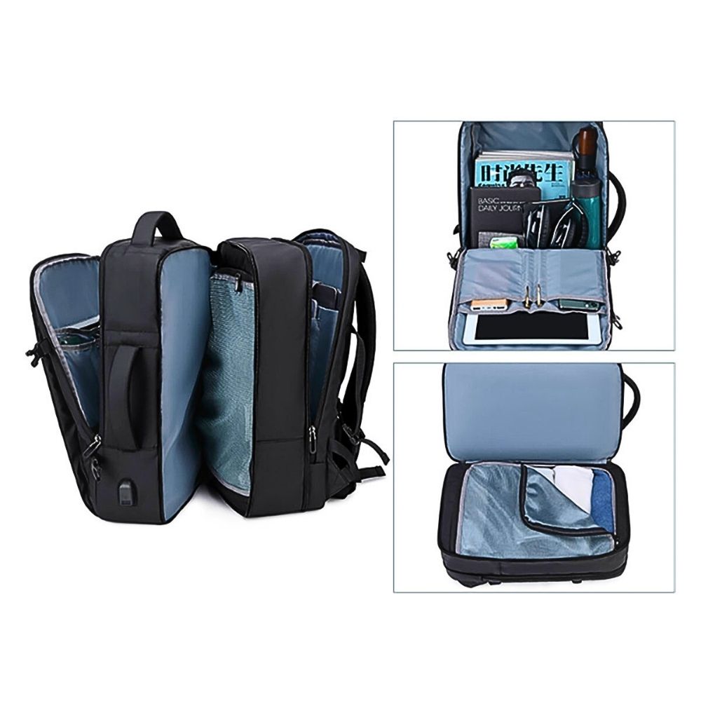 Foto 5 pulgar | Mochila Porta Laptop Con Puerto De Carga Usb Color Negro
