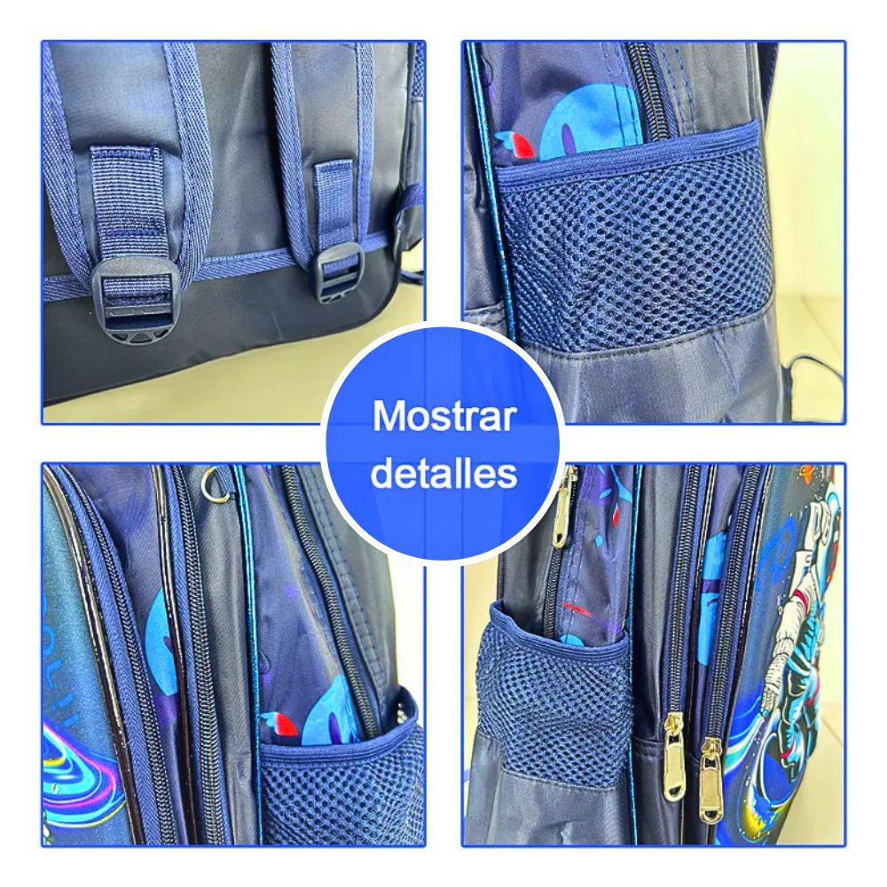 Foto 7 pulgar | Set 3 Mochila Astronauta Con Lonchera Y Lapicera Para Niños