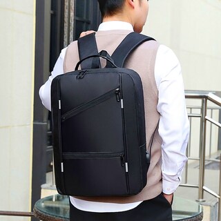 Foto 2 | Mochilas Escolares Laptop De Viaje Impermeable Con Puerto Carga Usb Negro