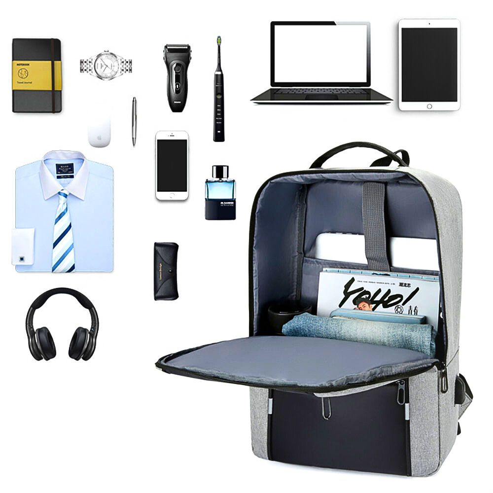 Foto 4 pulgar | Mochilas Escolares Laptop De Viaje Impermeable Con Puerto Carga Usb Negro