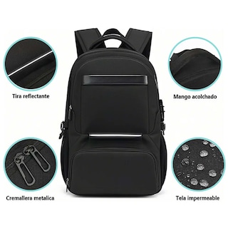 Foto 1 | Mochila De Almuerzo Antirrobo Impermeable Portátil Color Negro