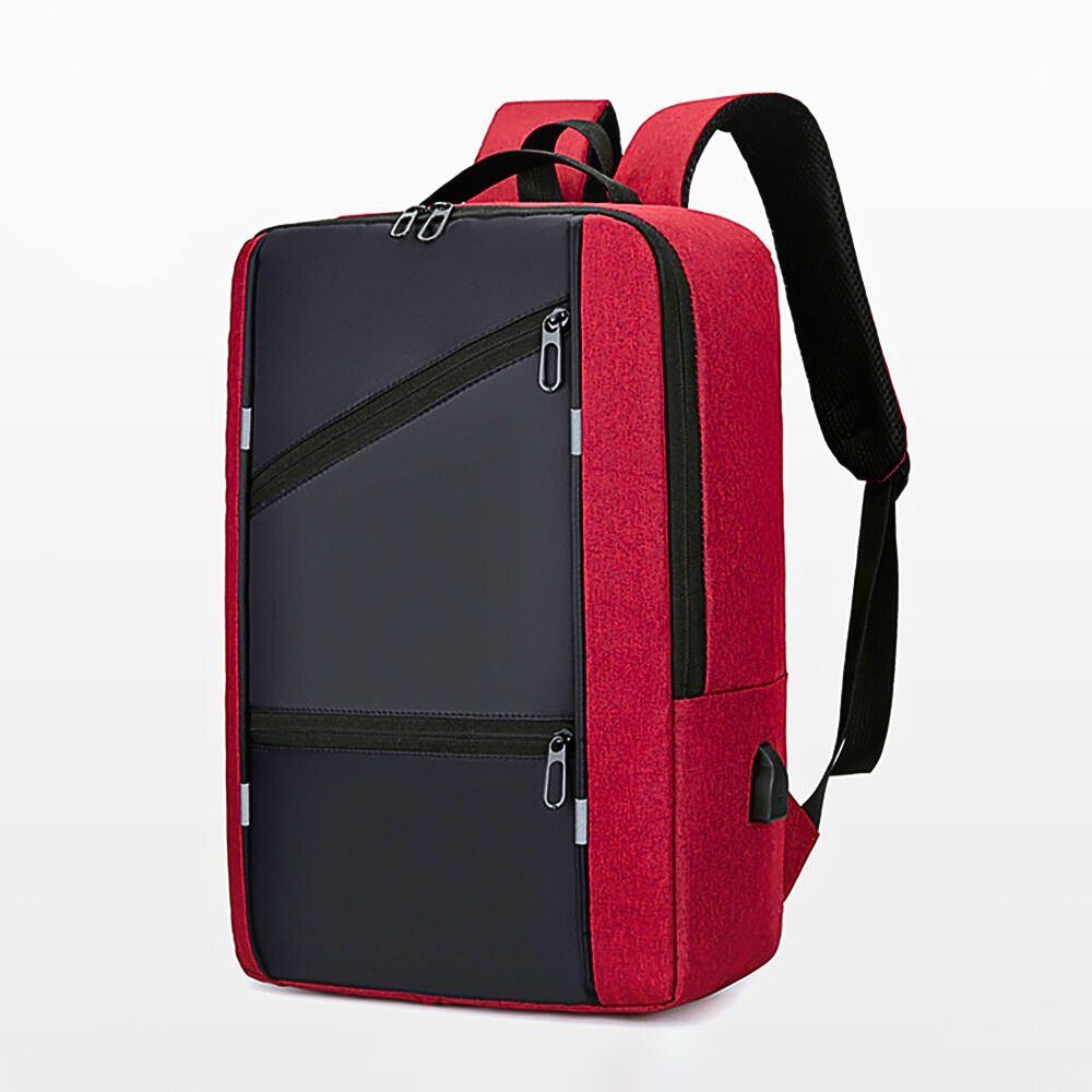 Foto 1 | Mochilas Escolares Laptop De Viaje Impermeable Con Puerto Carga Usb Vino