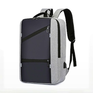 Foto 1 | Mochilas Escolares Laptop De Viaje Impermeable Con Puerto Carga Usb Gris