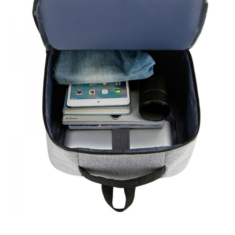 Foto 5 | Mochilas Escolares Laptop De Viaje Impermeable Con Puerto Carga Usb Gris