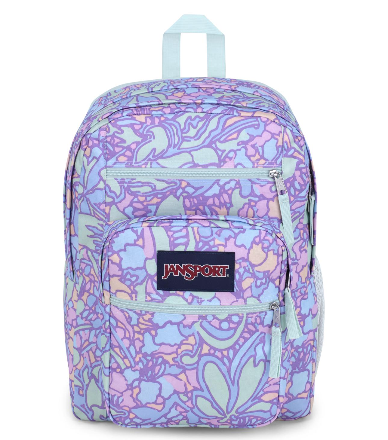 Foto 2 pulgar | Mochila Jansport Big Student Fluid Floral Pastel Lilac