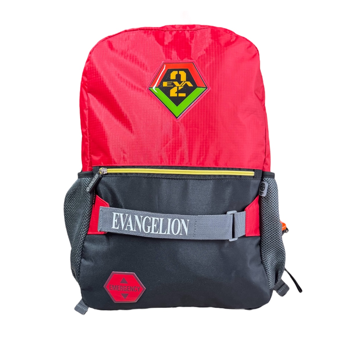 Mochila Porta Laptop De Anime Evangelion Eva-02 Color Rojo Escolar