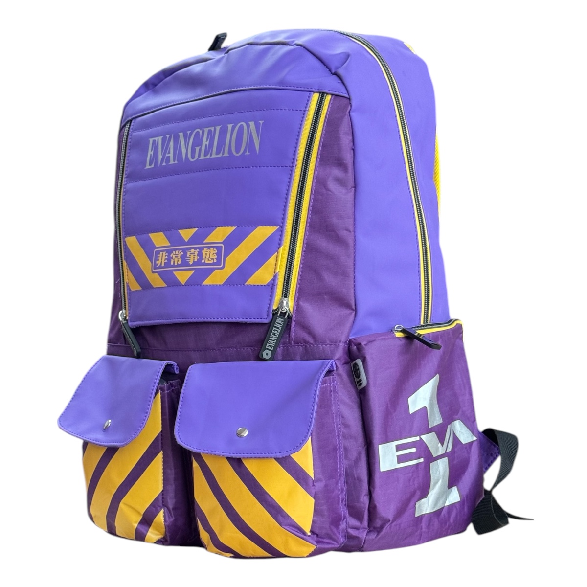 Foto 6 pulgar | Mochila Escolar De Anime Evangelion Eva-01 Porta Laptop Color Morado