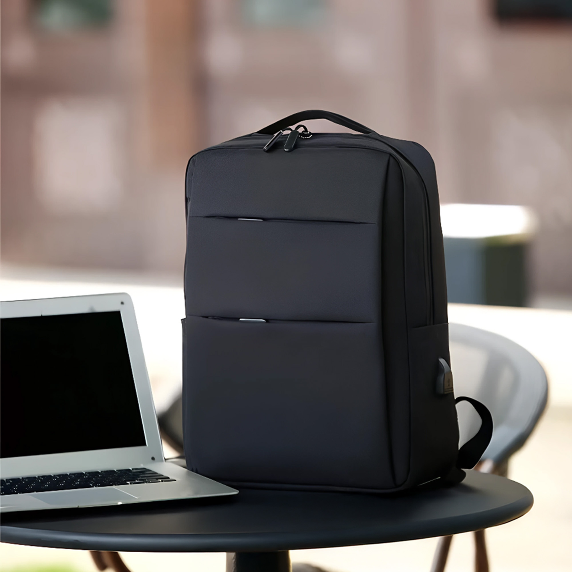 Foto 3 | Mochila Impermeable Para Laptop Set De 2 Pzas Perfect Space Color Negro.