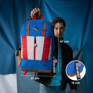 Foto 8 | Mochila Grande Capitán América Classic Comic Mav027-bp156a