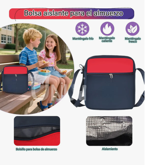 Foto 4 | Mochila Escolar Viaje Bolsa Antirrobo  Backpack Mochila Reforazada Para Laptop  Set 3piezas Mochila  Con Lonchera Y La