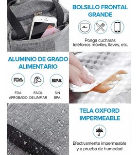 Foto 3 | Lonchera Térmica Malubero color Gris