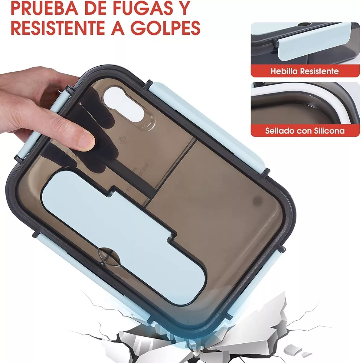 Foto 4 pulgar | Lunch Box Loncheras  Para Lunch Fiambrera Eo Safe Imports Esi-11418 Multicolor