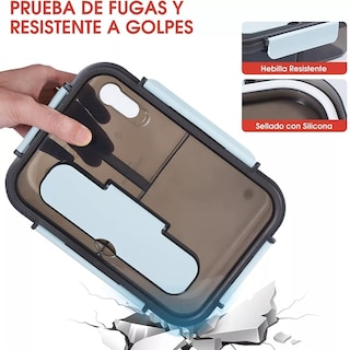 Foto 3 | Lunch Box Loncheras Para Lunch Fiambrera Eo Safe Imports Esi-11418 Multicolor