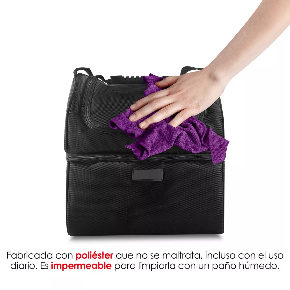 Foto 5 pulgar | Lonchera Térmica Doble Compartimento Eo Safe Imports Esi-14656 Negra