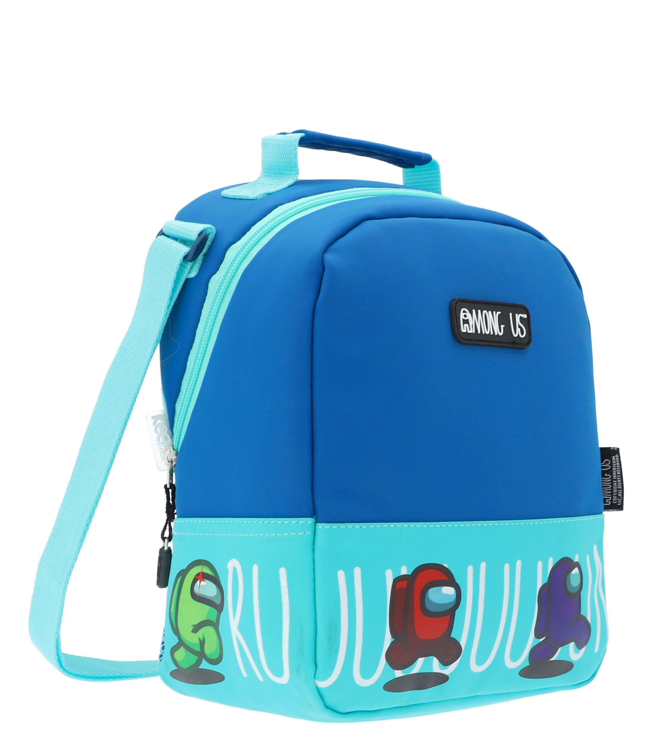 Foto 4 pulgar | Lonchera Escolar Among Us Azul Aqua Run Corre Lunch Bag