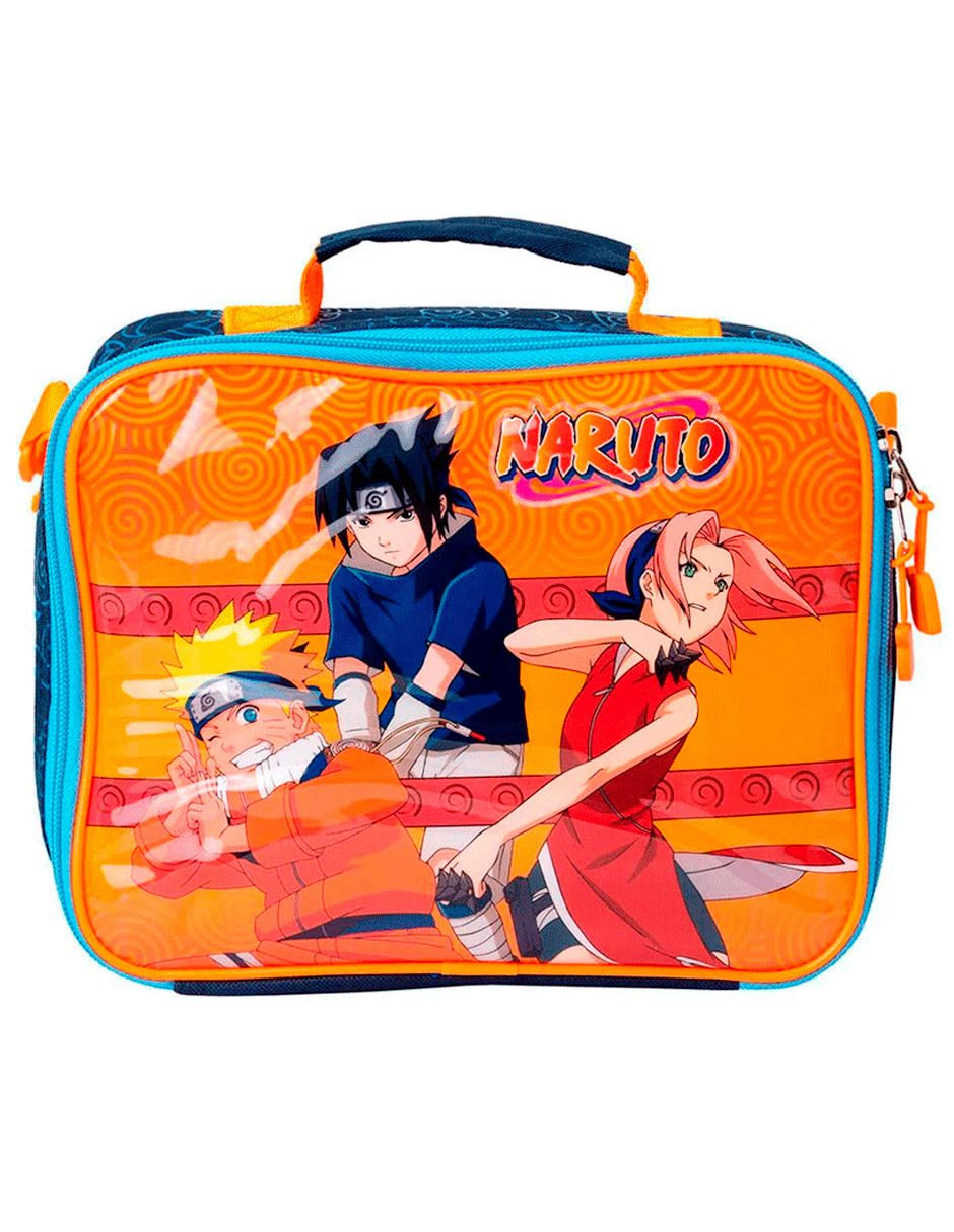 Lonchera Escolar Yadatex Naruto Sasuke Sakura Equipo 7 Azul Naranja