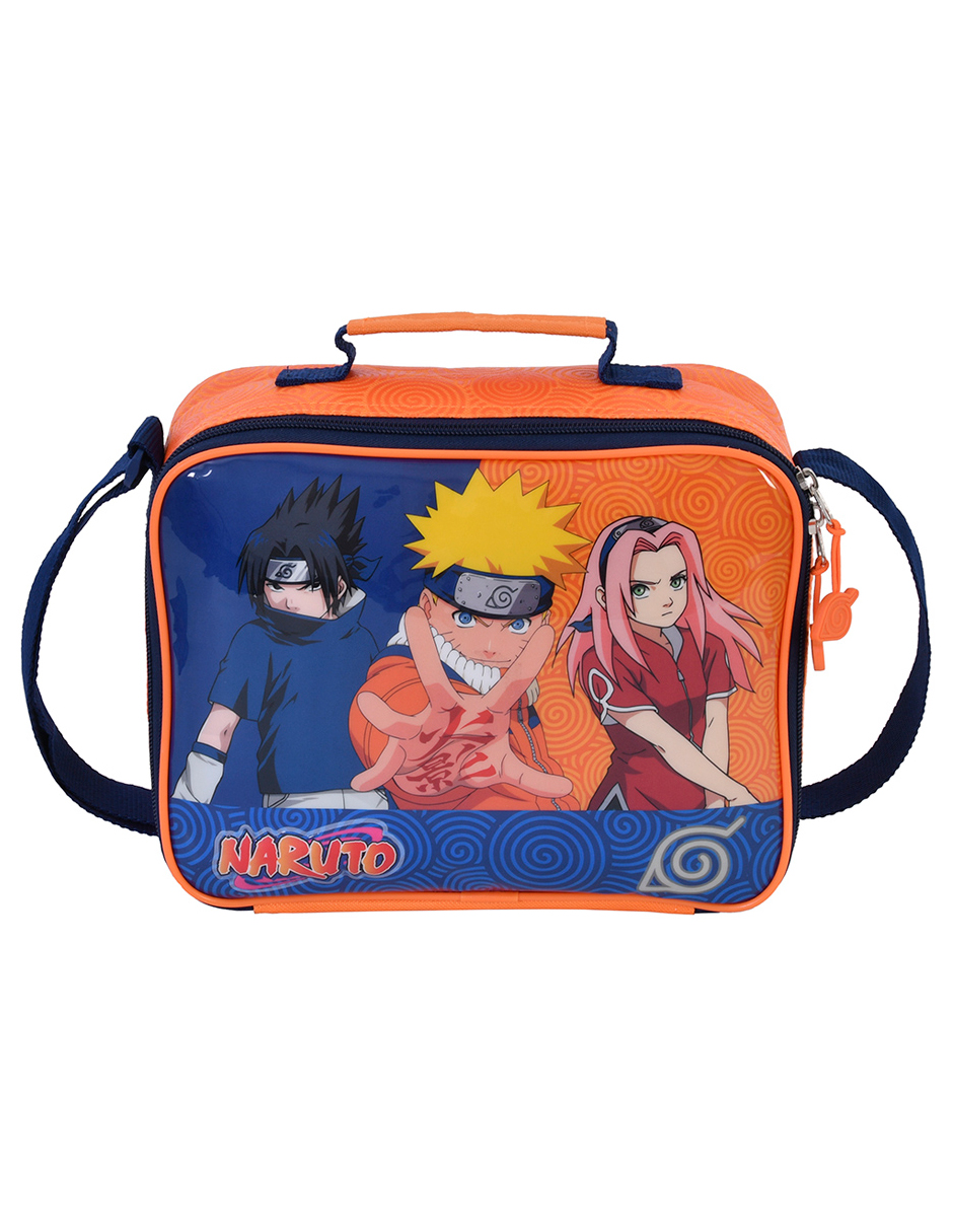 Foto 2 pulgar | Lonchera Escolar Yadatex Naruto Sasuke Sakura Equipo 7 Naranja