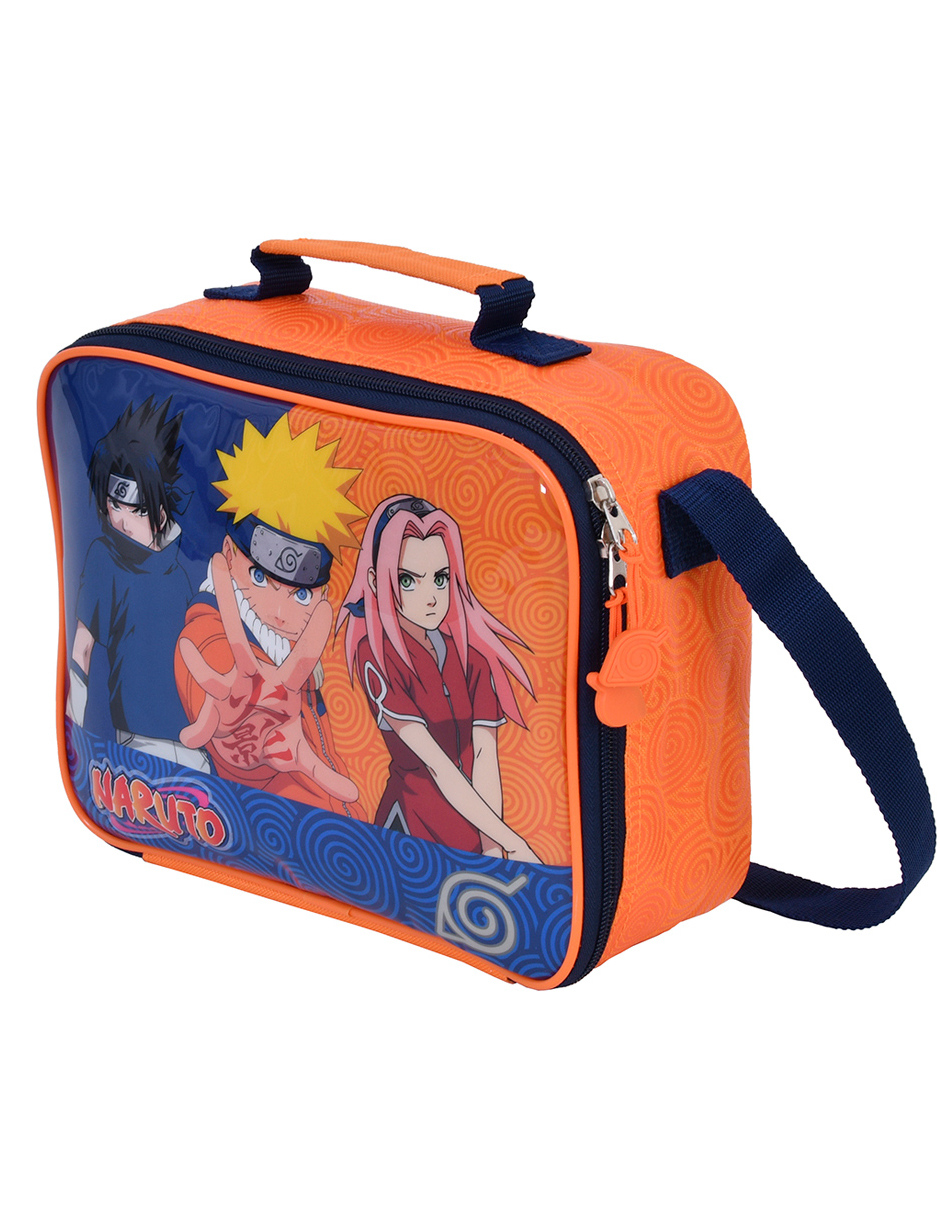 Foto 4 pulgar | Lonchera Escolar Yadatex Naruto Sasuke Sakura Equipo 7 Naranja