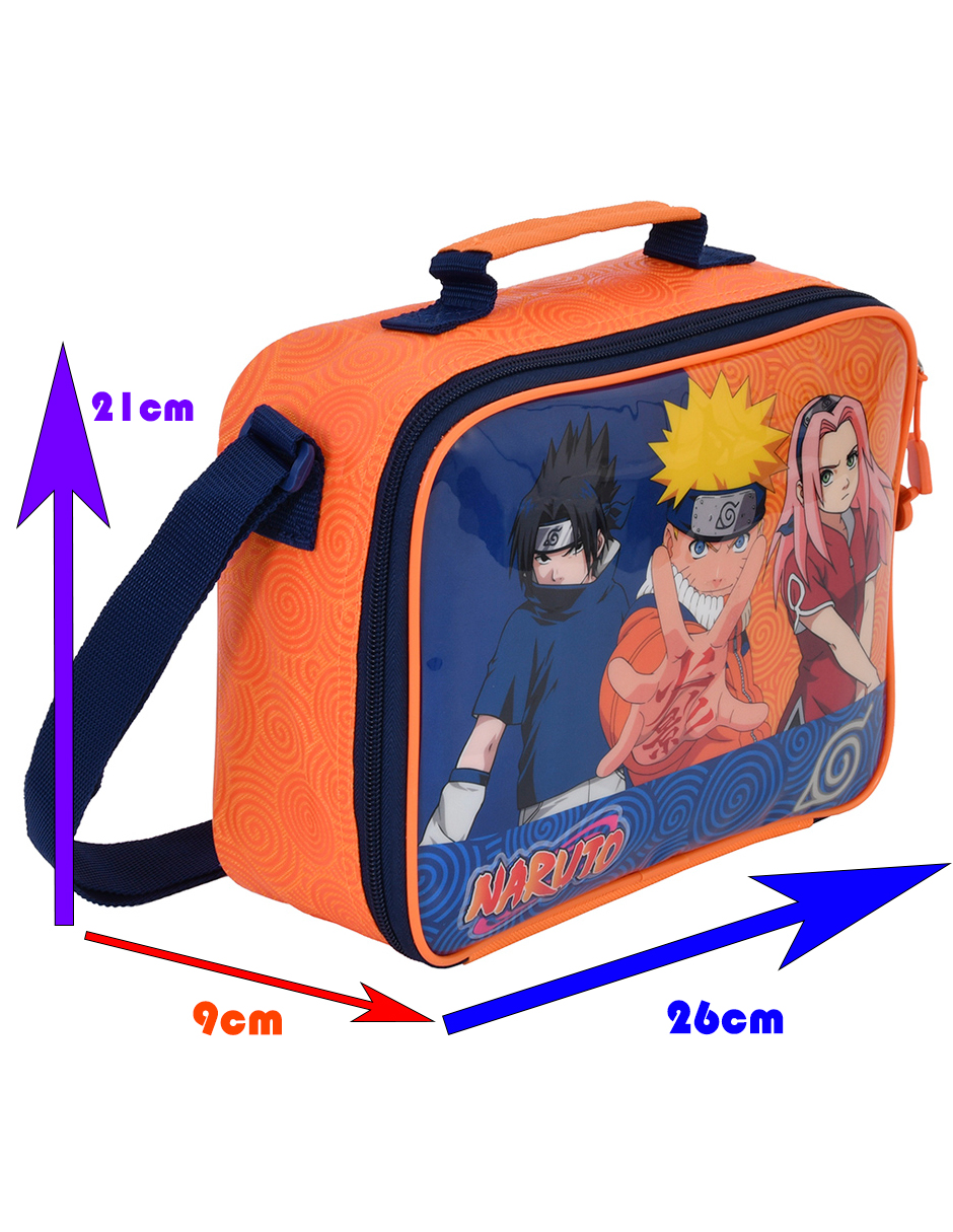 Foto 5 pulgar | Lonchera Escolar Yadatex Naruto Sasuke Sakura Equipo 7 Naranja