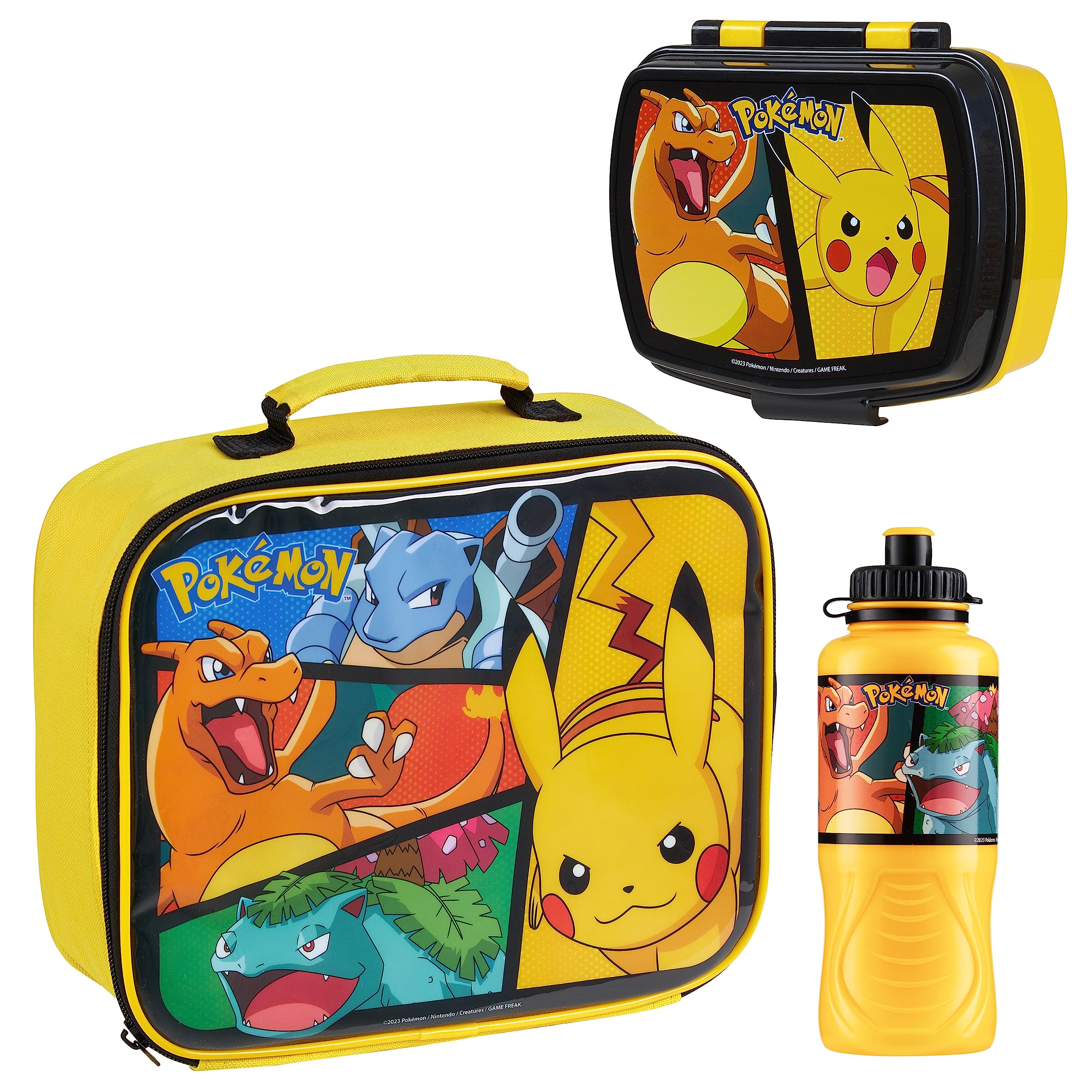 Foto 2 pulgar | Set de Bolsas De Almuerzo Con Aislamiento Para Niños Pokémon Con Lonchera Y Botella - Venta Internacional
