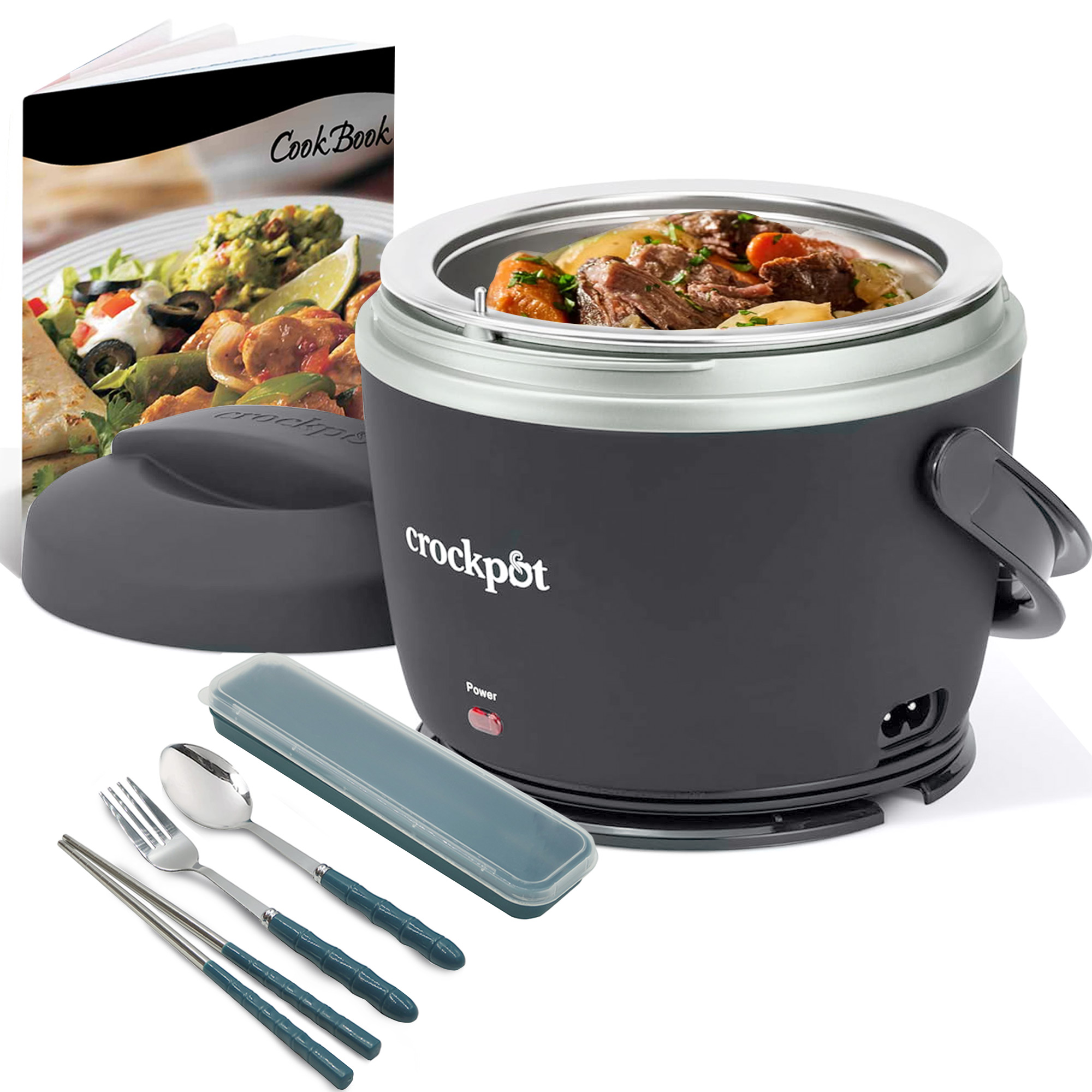 Foto 2 pulgar | Lonchera Eléctrica Crock-Pot 20 Onzas con Juego de Cubiertos - Venta Internacional