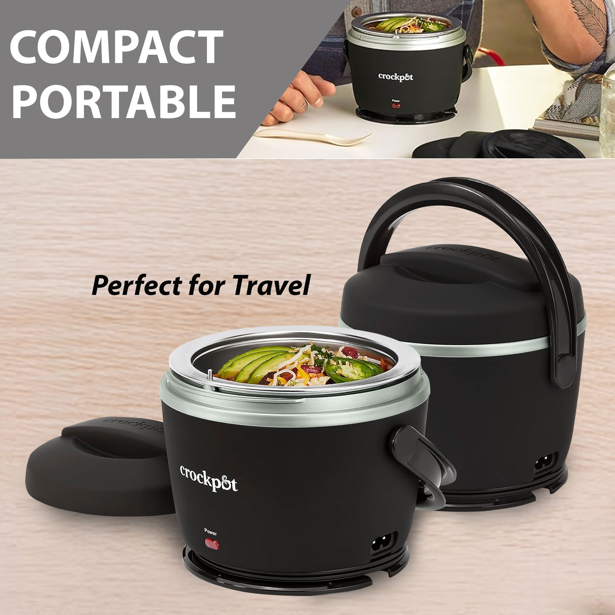 Foto 7 pulgar | Lonchera Eléctrica Crock-Pot 20 Onzas con Juego de Cubiertos - Venta Internacional
