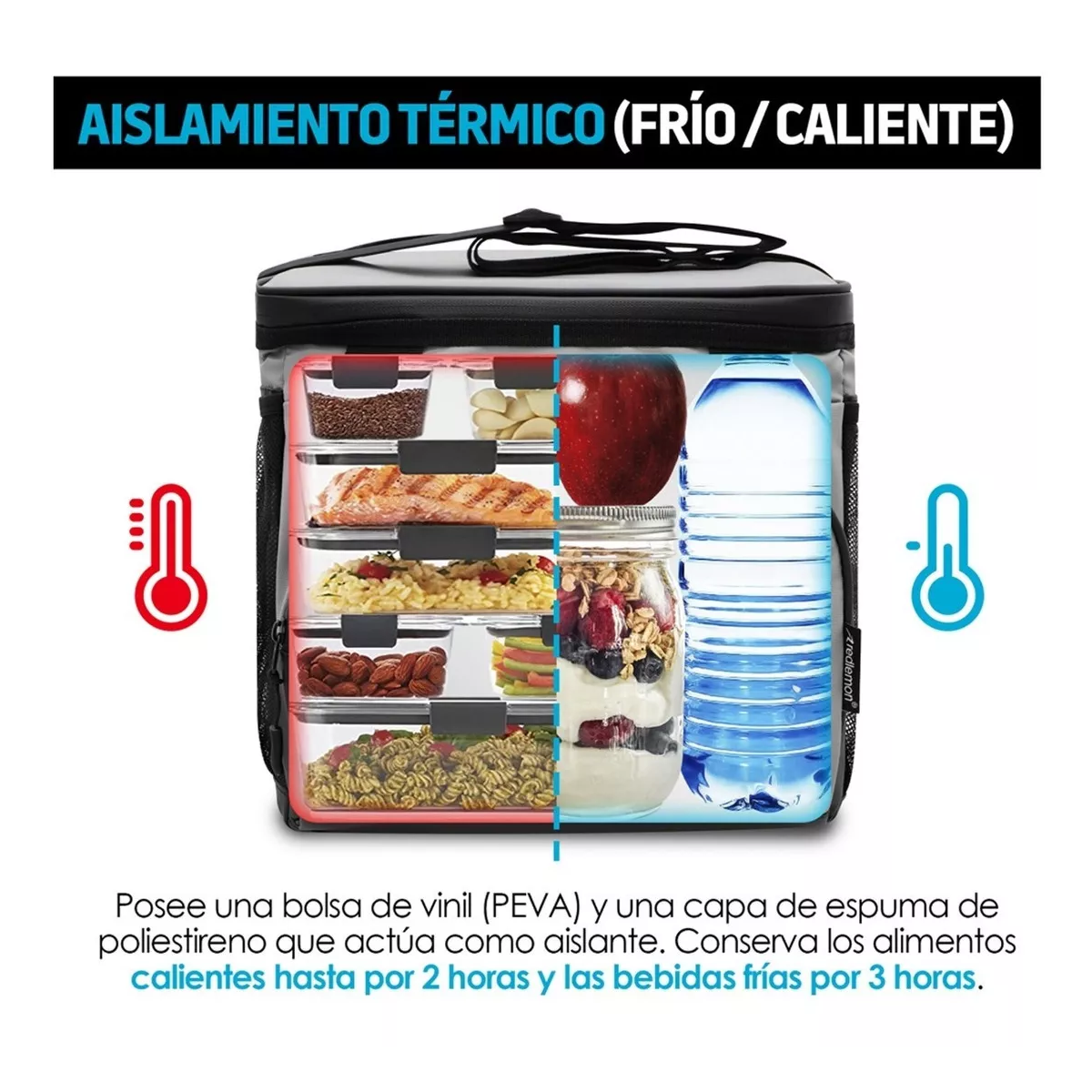 Foto 3 pulgar | Lonchera Térmica o Hielera 2 en 1 con Correa Ajustable Eo Safe Imports Esi-16189