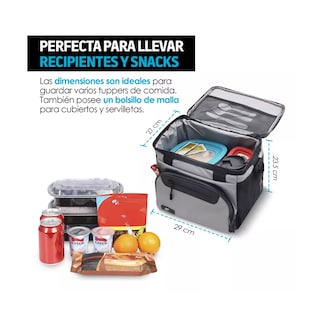 Foto 3 | Lonchera Térmica o Hielera 2 en 1 con Correa Ajustable Eo Safe Imports Esi-16189