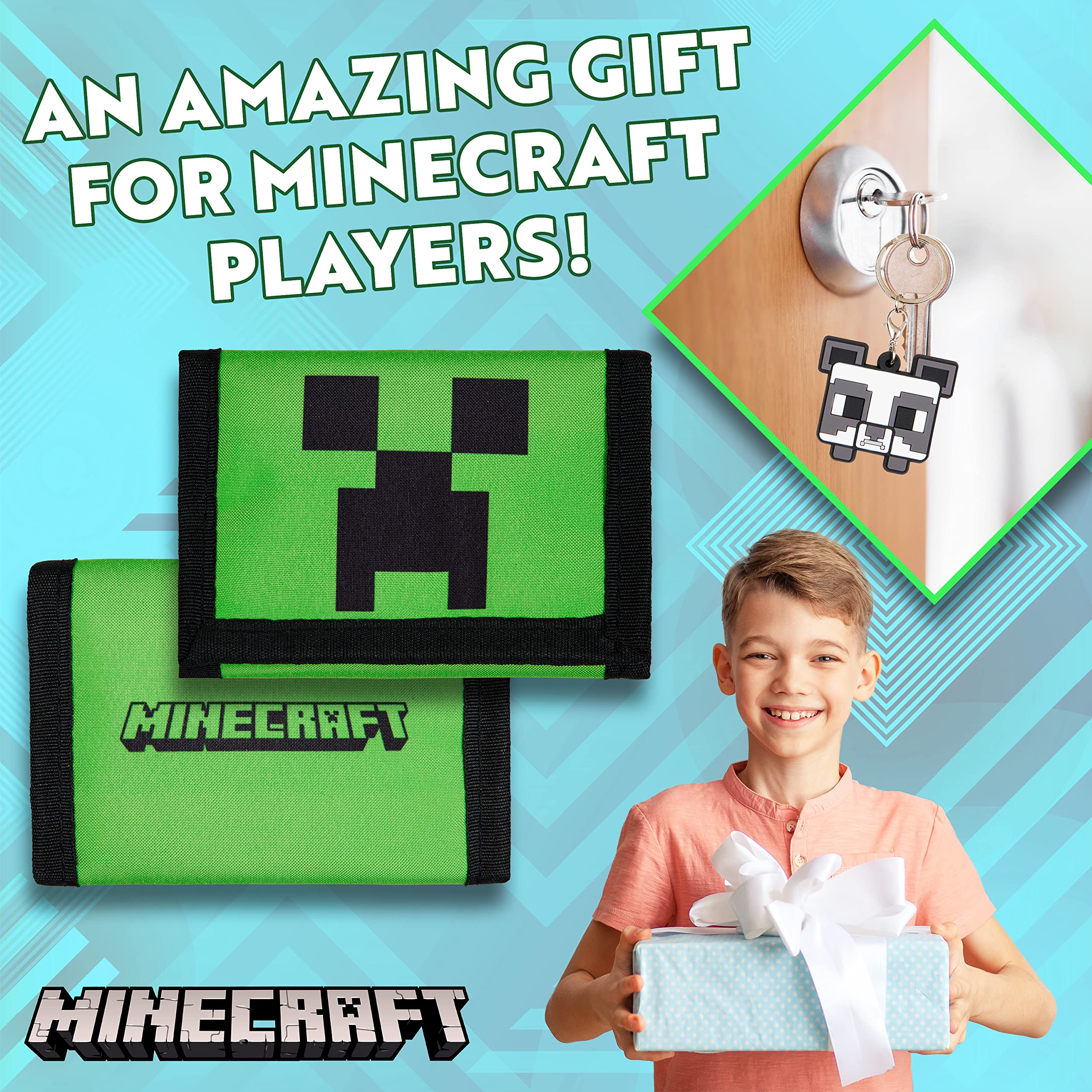 Foto 3 | Set De Regalo Con Carteras Y Llaveros Minecraft Para Niños - Venta Internacional.
