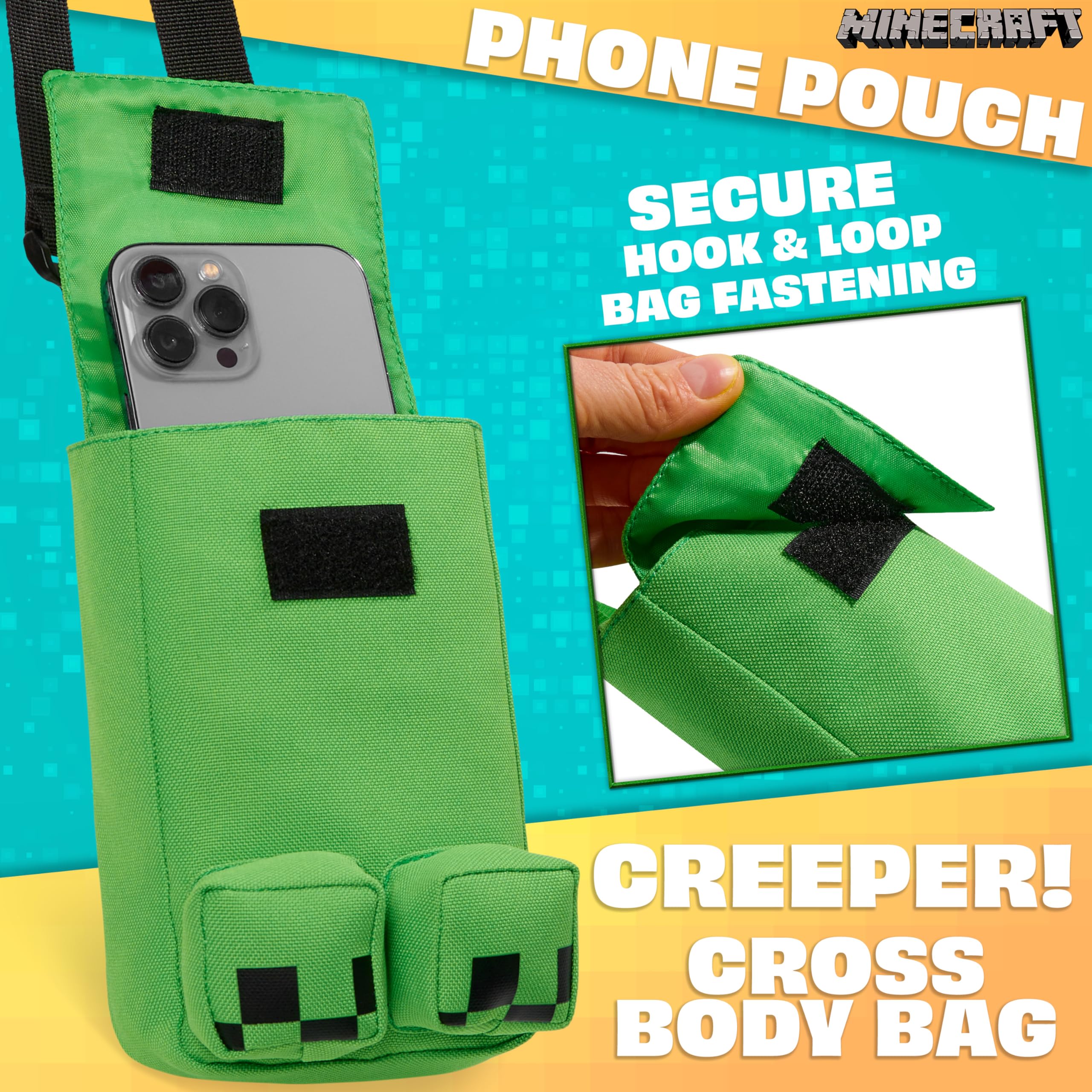 Foto 4 pulgar | Bandolera Minecraft Creeper Para Teléfono Móvil - Venta Internacional.