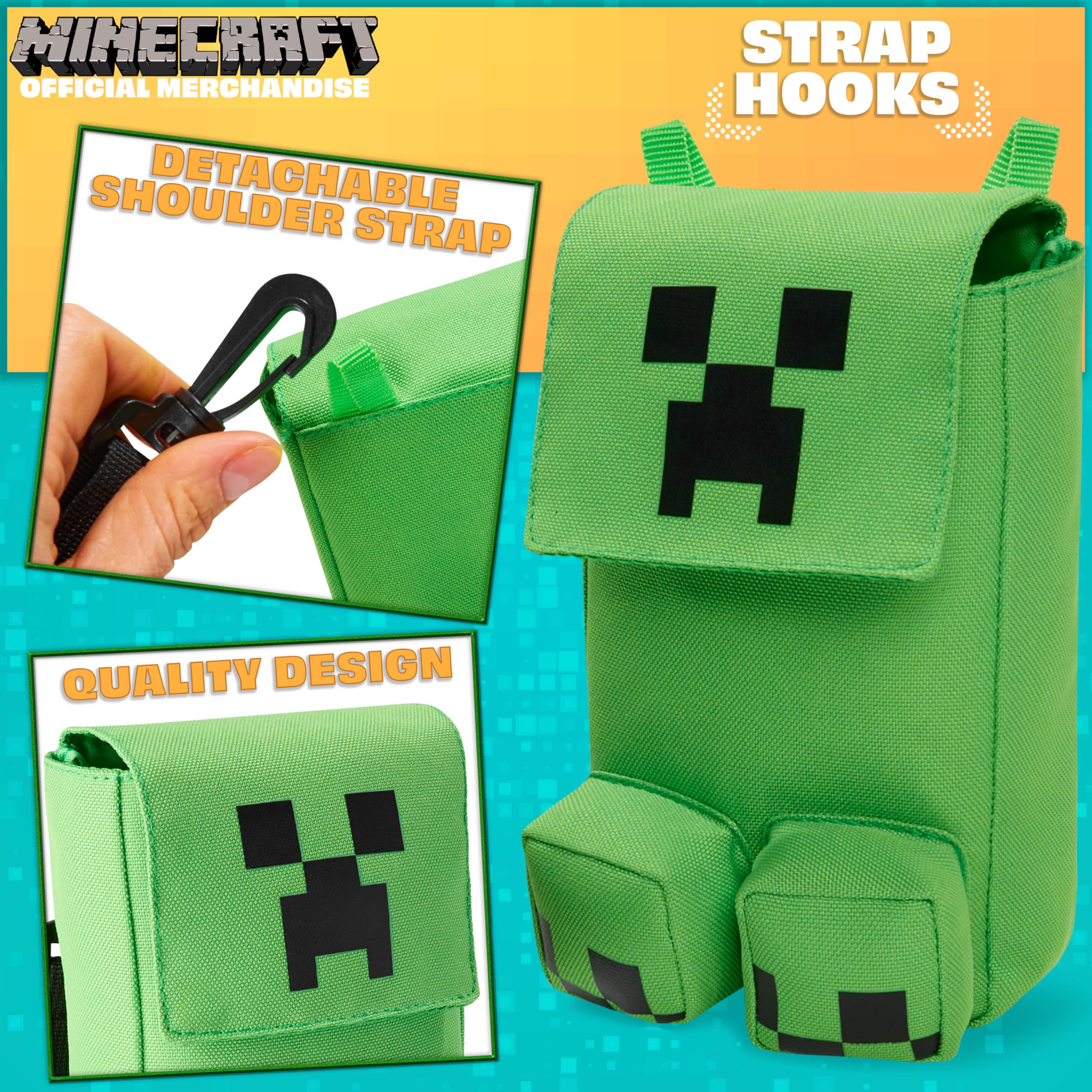 Foto 5 pulgar | Bandolera Minecraft Creeper Para Teléfono Móvil - Venta Internacional.