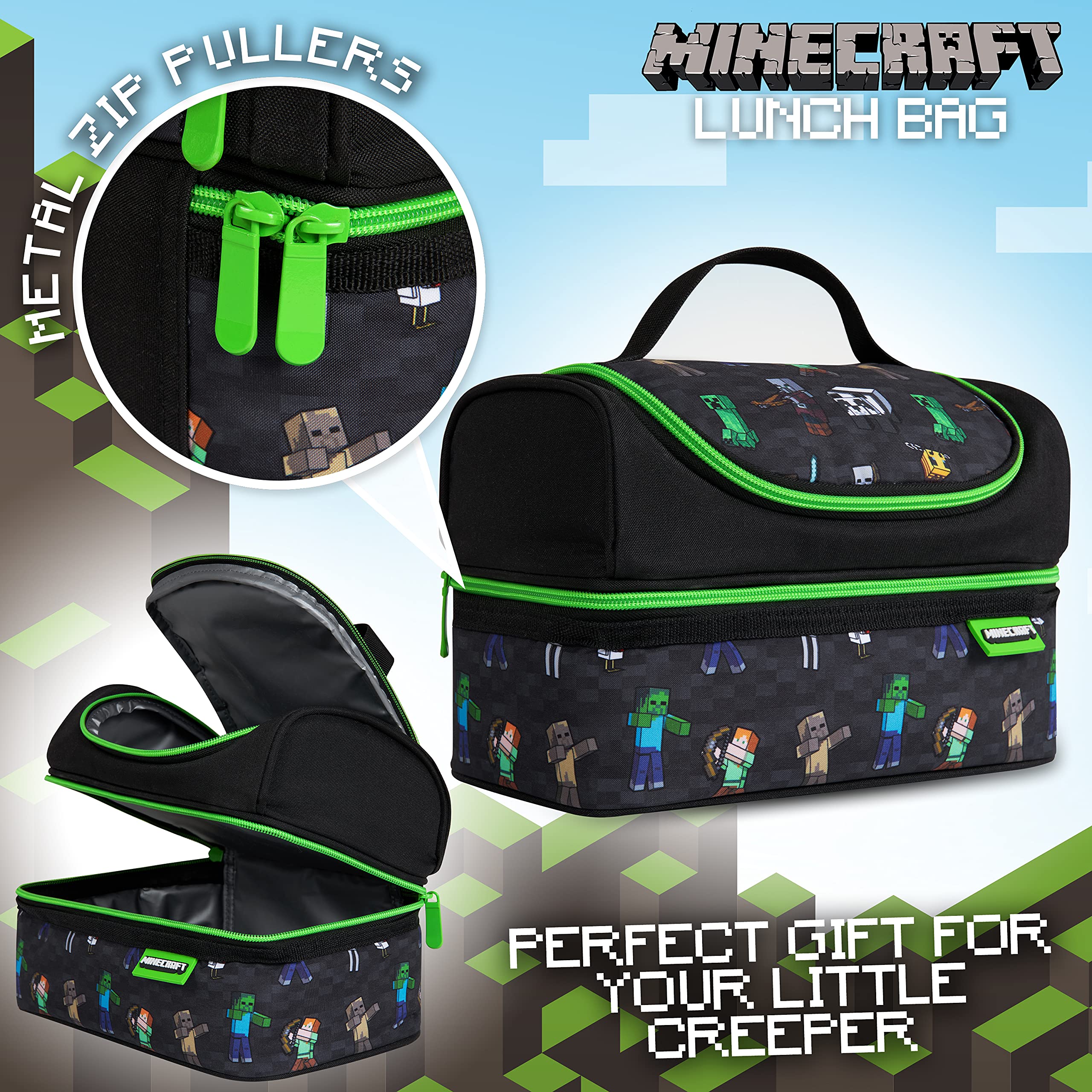 Foto 3 pulgar | Lonchera con Aislamiento Minecraft - Venta Internacional