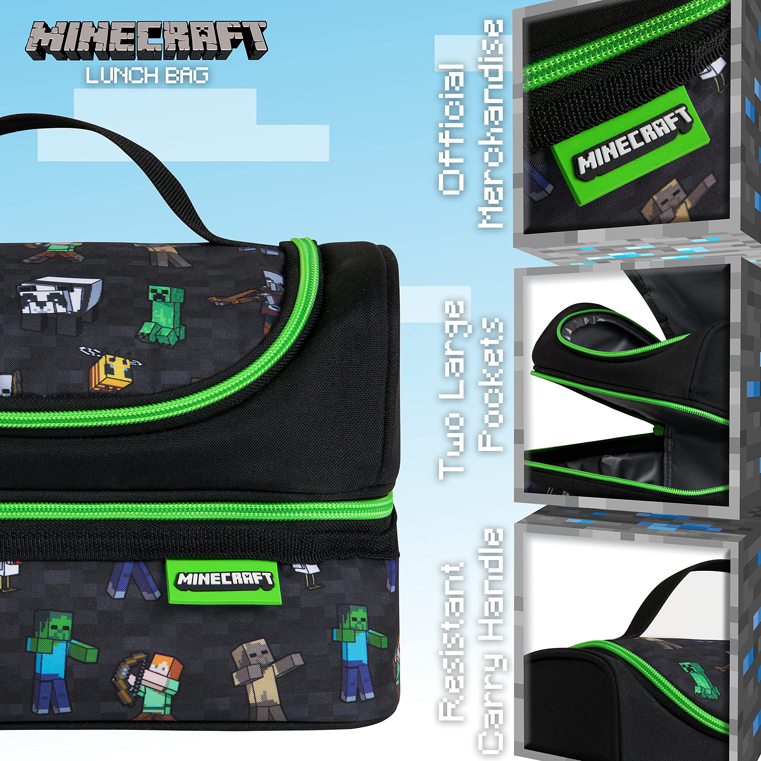 Foto 4 pulgar | Lonchera con Aislamiento Minecraft - Venta Internacional