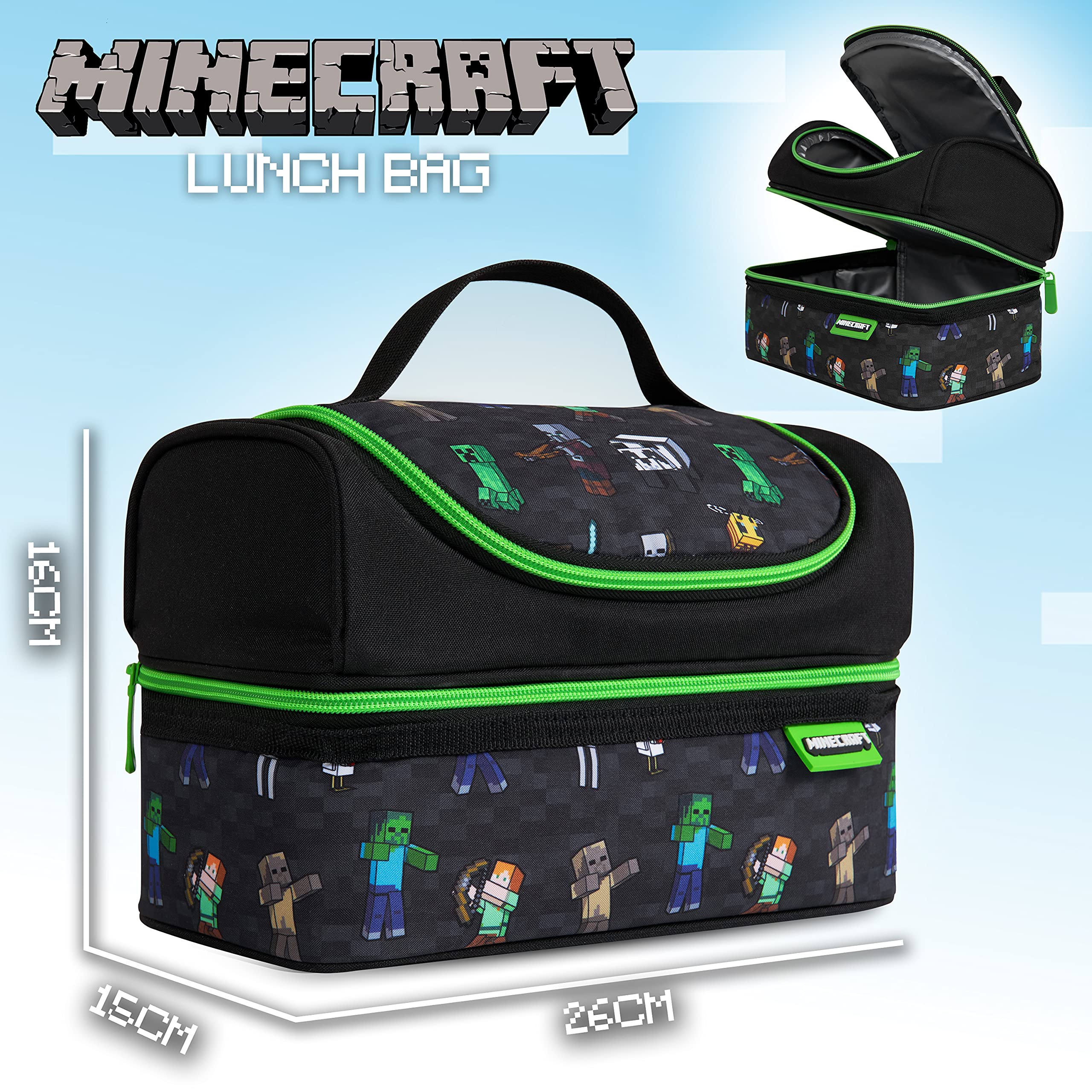 Foto 8 pulgar | Lonchera con Aislamiento Minecraft - Venta Internacional