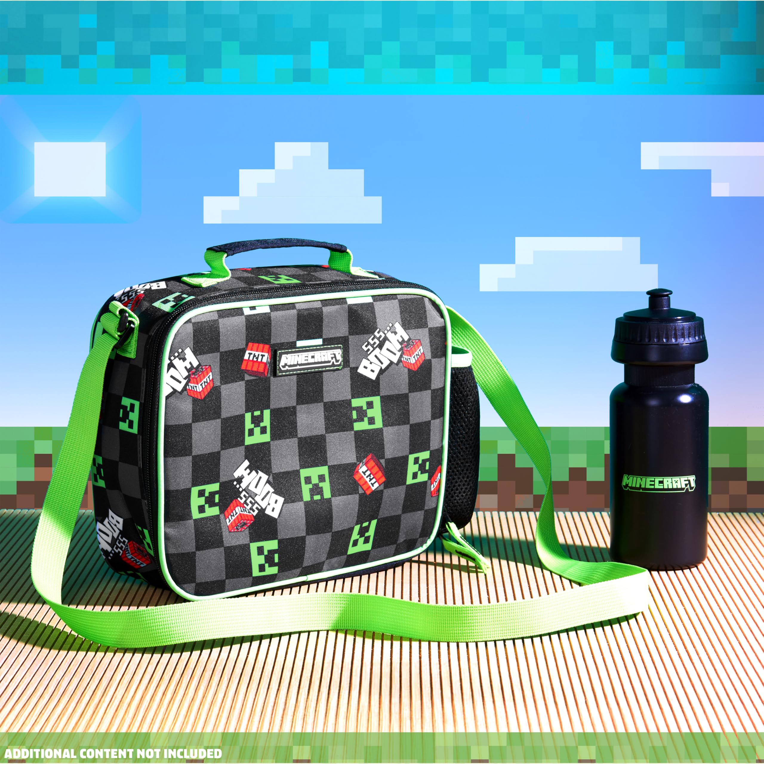 Foto 6 pulgar | Bolsa De Almuerzo Con Aislamiento Minecraft Para Niños Con Compartimentos Para Aperitivos - Venta Internacional.