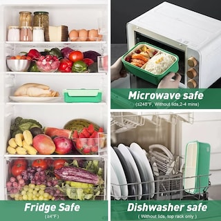 Foto 3 | Lonchera con Topper y Cubiertos 1100 Ml Eo Safe Imports Esi-13233-1 Verde