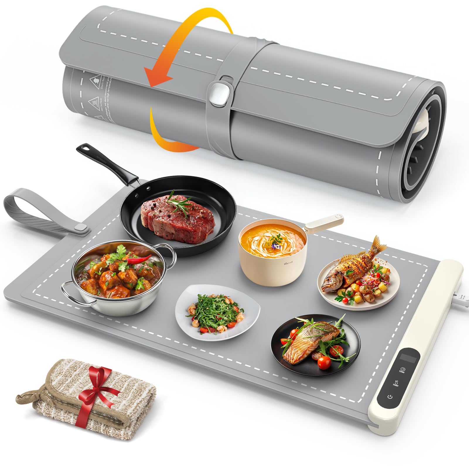 Foto 2 pulgar | Juego De Bandejas Eléctricas Fyy Para Calentar Alimentos, 500 W, 6 Temperaturas - Venta Internacional.