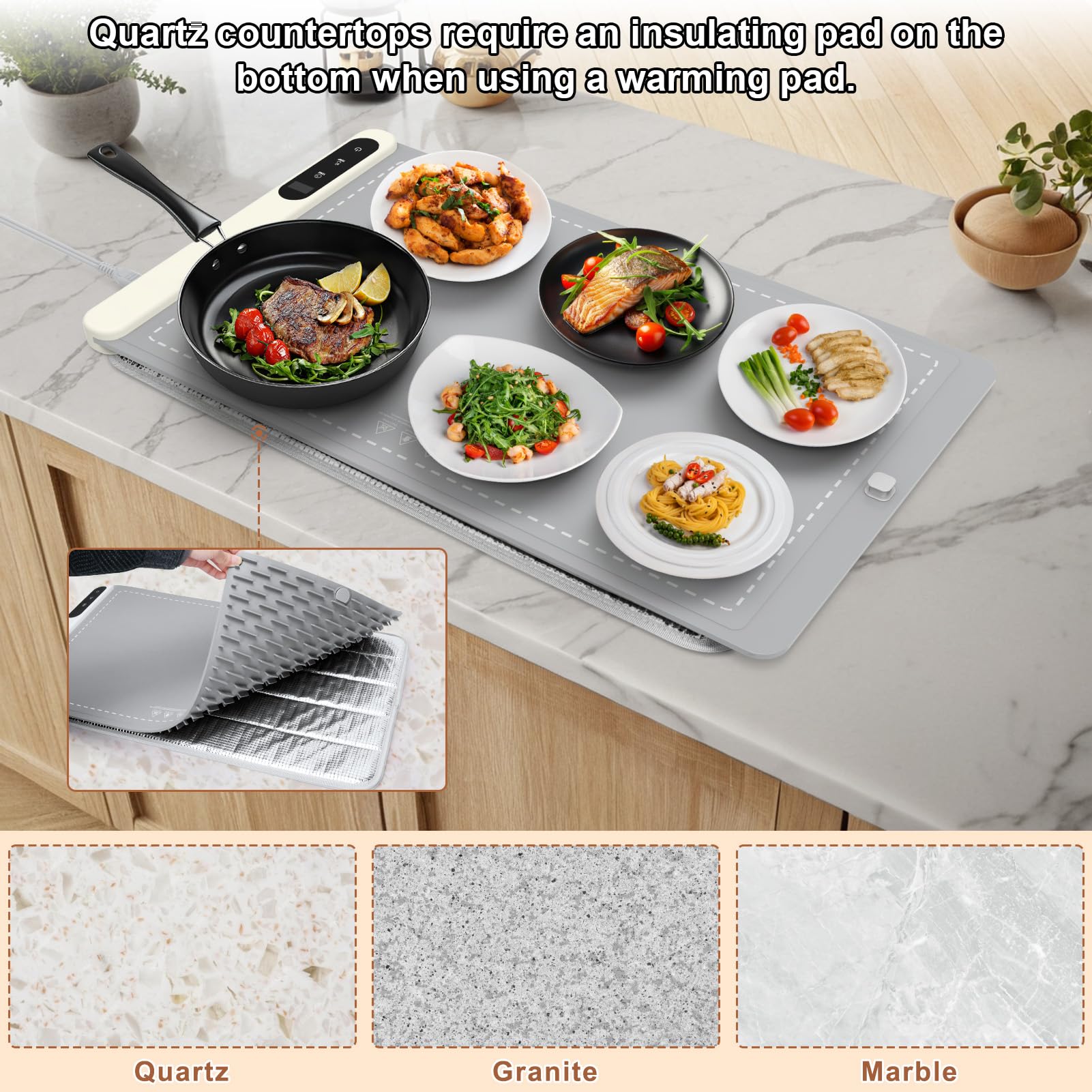 Foto 7 pulgar | Juego De Bandejas Eléctricas Fyy Para Calentar Alimentos, 500 W, 6 Temperaturas - Venta Internacional.