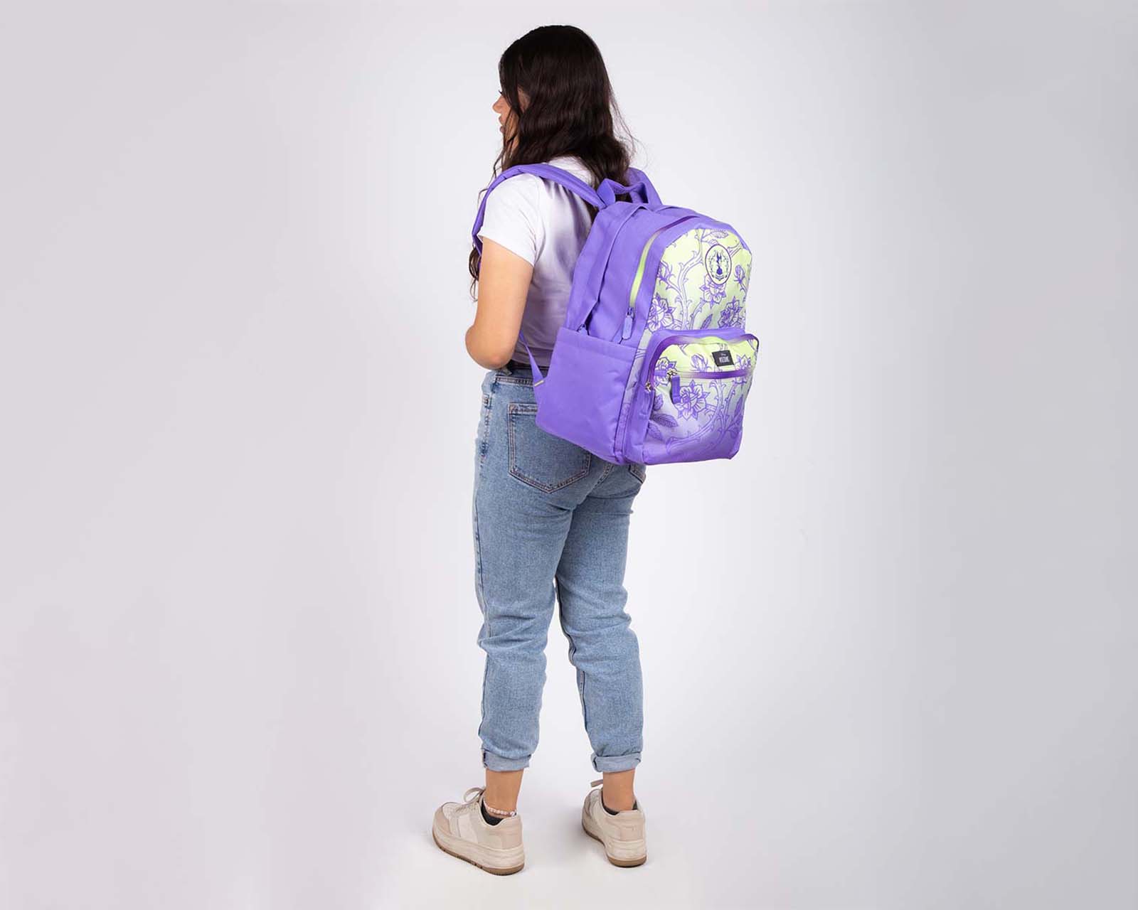 Foto 8 | Mochila 1818 Villanas Secundaria Thorns Porta Laptop  on Cubre Cierre Hasta 15'' Grande Púrpura para Mujer