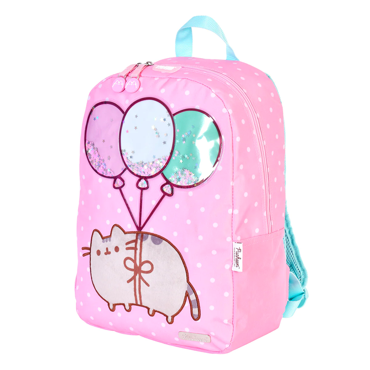 Foto 3 pulgar | Mochila Yadatex Gato Pusheen color Rosa The Cat Gatita en Globos con Estrellas