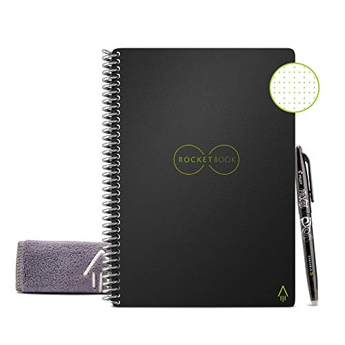 Foto 2 pulgar | Venta Internacional - Cuaderno Rocketbook Ecológico Puntos Bolígrafo Paño Negro Tamaño Ejecutivo