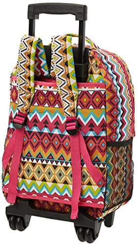 Foto 5 pulgar | Venta Internacional- Mochila con Ruedas de Doble Asa Rockland Tribal de 17 Pulgadas