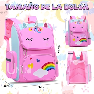 Foto 2 | Mochila Infantil FUNBU Espacial Preescolar Primaria Media Fuccia para Niña