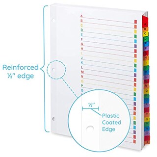 Foto 3 | Venta Internacional- Pestañas Carpeta 3 Anillas O Cuaderno A-z Multicolores Índice Personalizable 3 Juegos