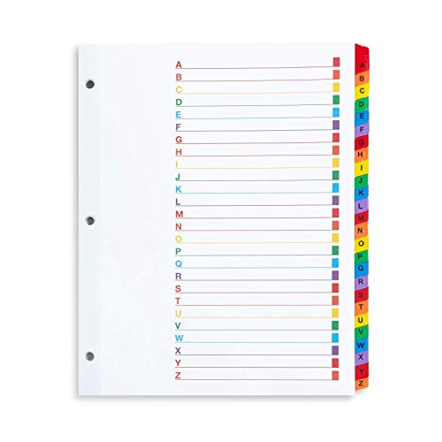 Foto 5 pulgar | Venta Internacional- Pestañas Carpeta 3 Anillas O Cuaderno A-z Multicolores Índice Personalizable 3 Juegos